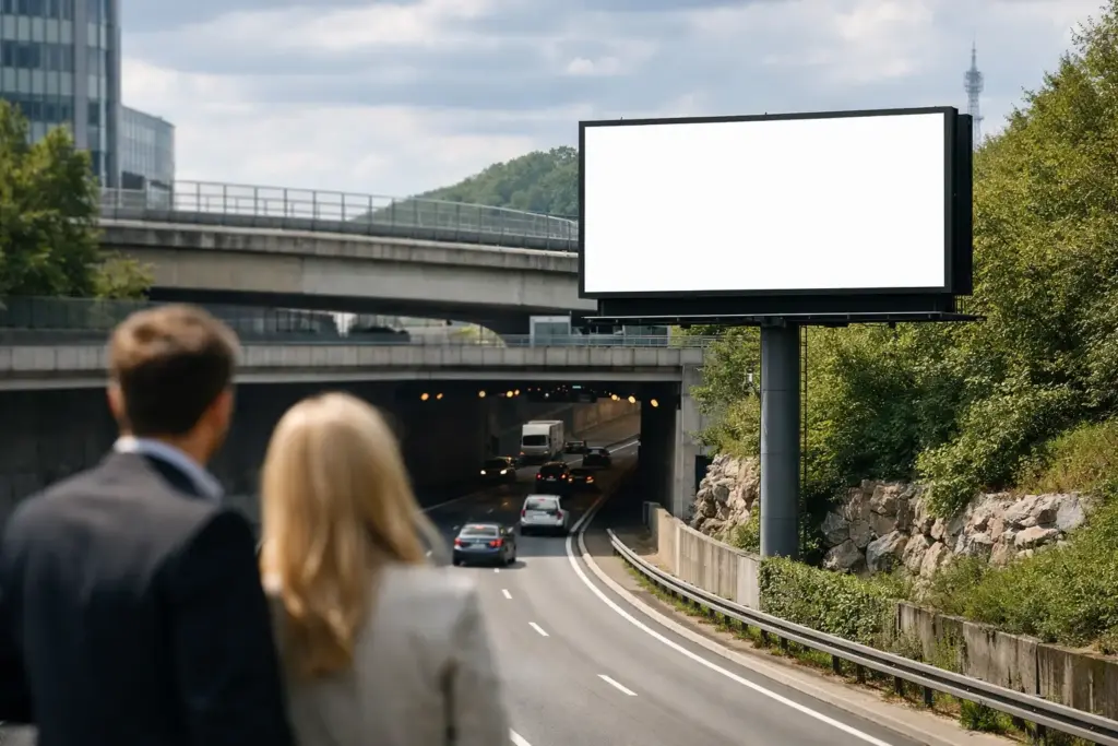 Außenwerbung für schwer sichtbare Standorte