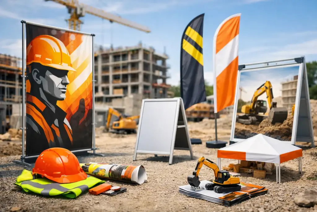 Beste Werbemittel für Baustellen mit Wirkung