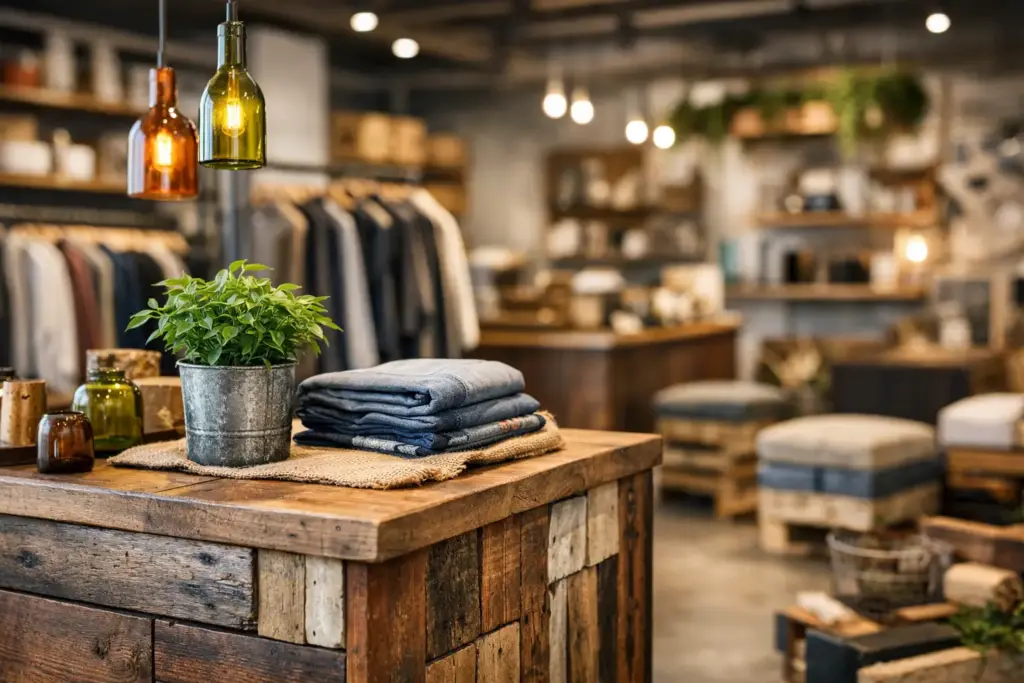 Upcycling im Ladenbau für starke Markenräume