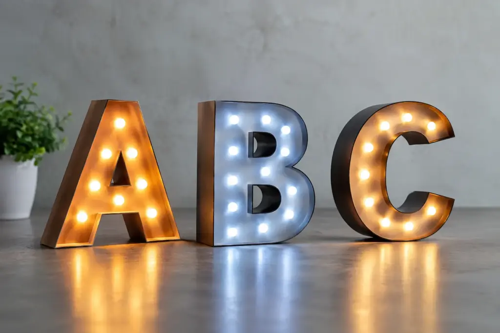 3D Buchstaben richtig beleuchten lohnt sich