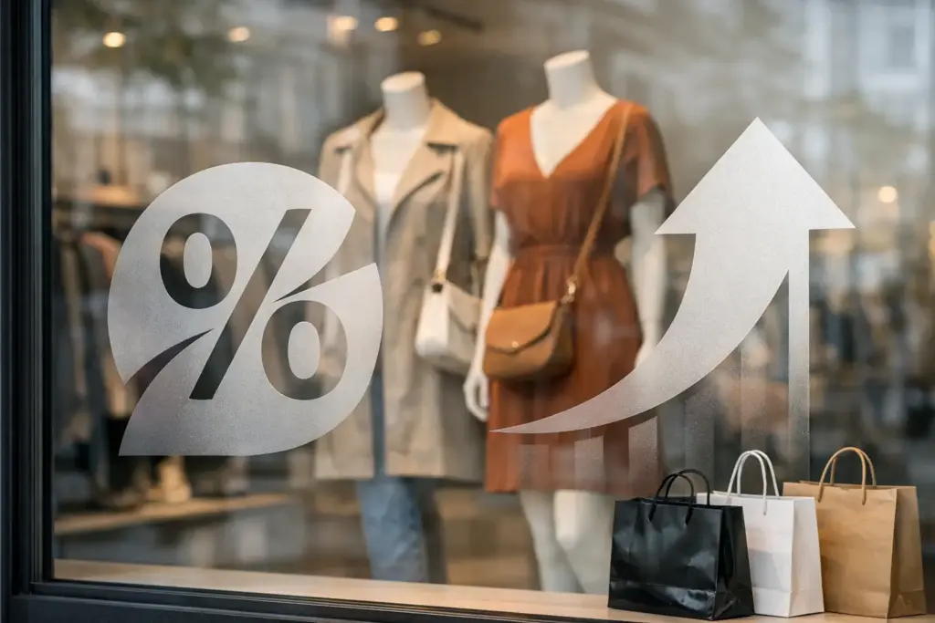 Schaufenster mit Folie gestalten, die verkauft